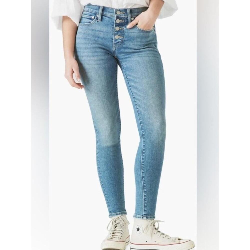 Lucky Brand Ava Mid-Rise Button-Fly Skinny Jeans Great Condition Size 12